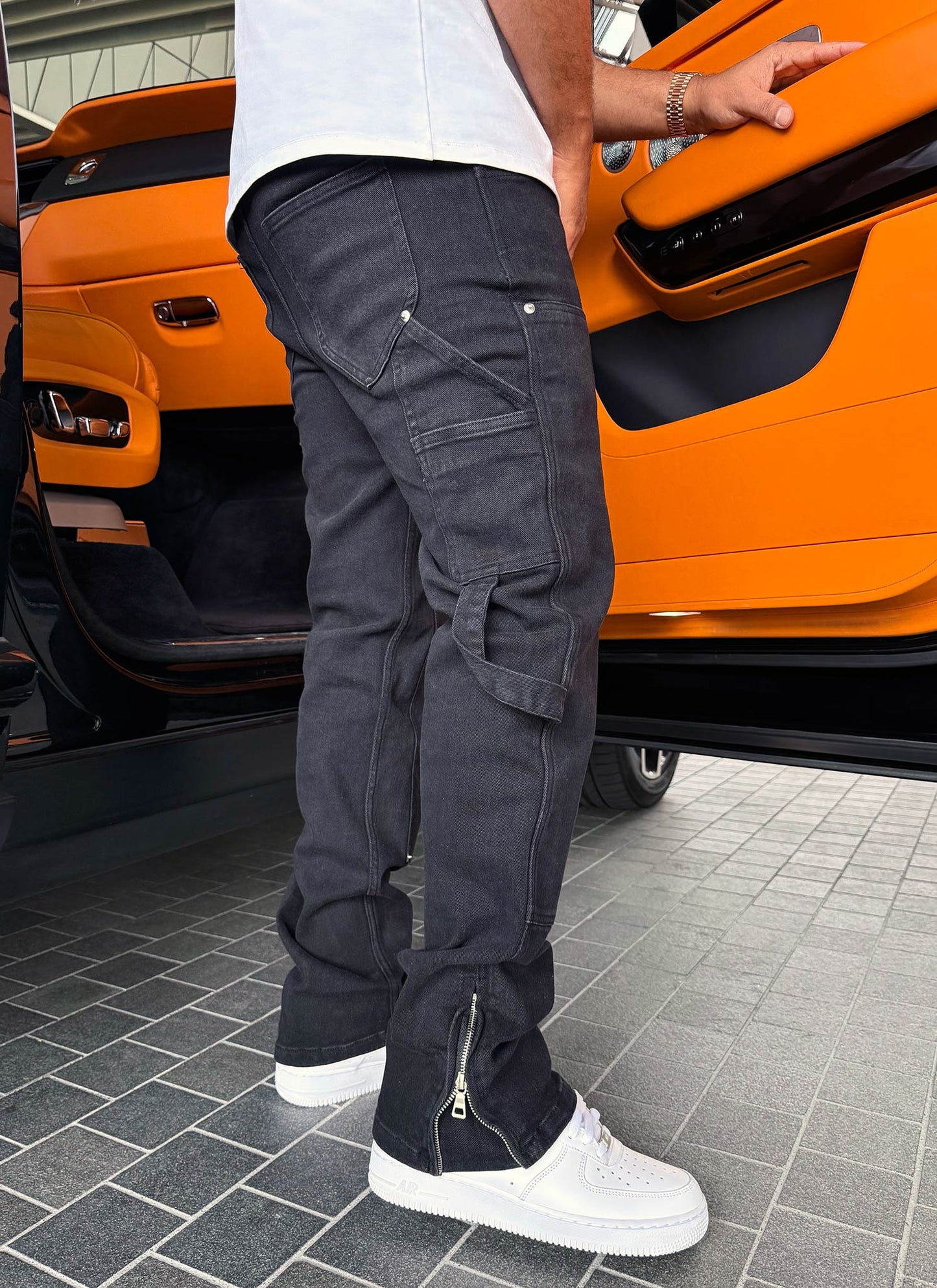 Jeans Vintage Carpenter Rivet -Noir