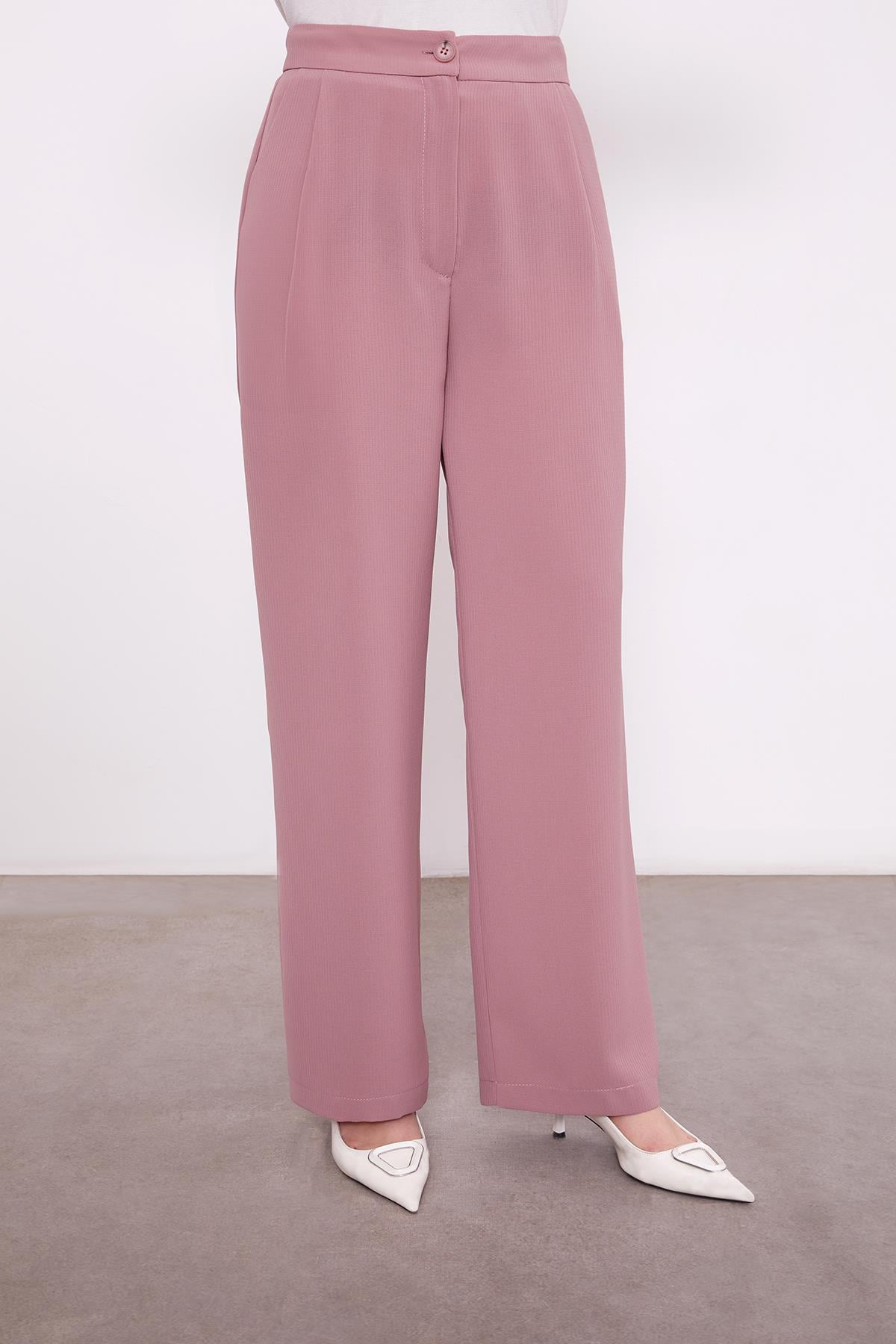 Ensemble deux pièces gilet asymétrique rose