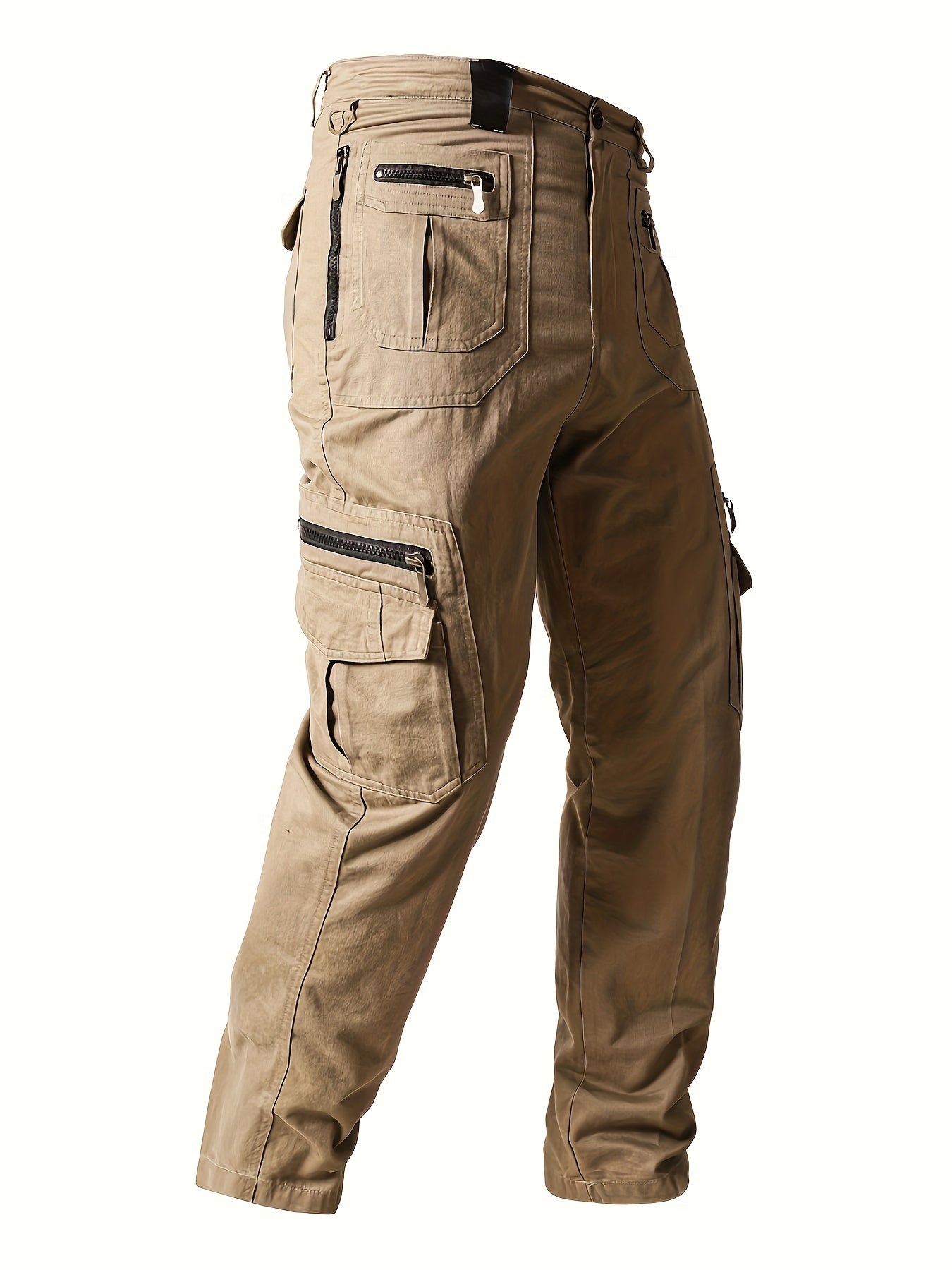 Pantalon cargo décontracté 100%coton avec  multiples poches